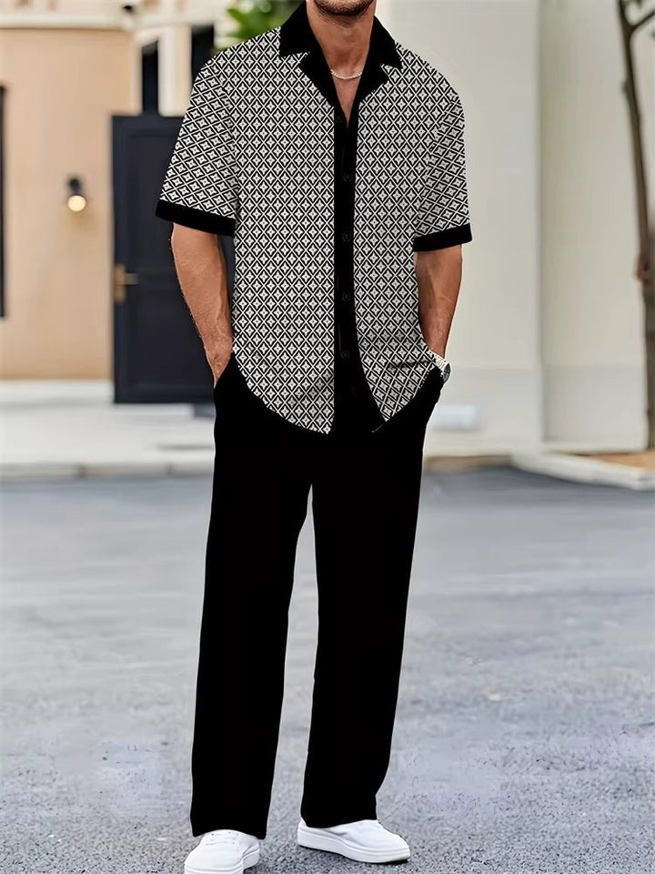 GEOMETRIC TWO-PIECE SET FOR MEN