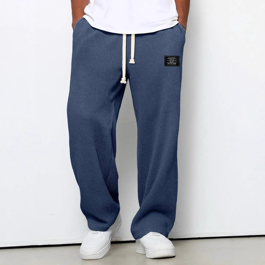 DRAWSTRING WIDE LEG TROUSERS FOR MEN