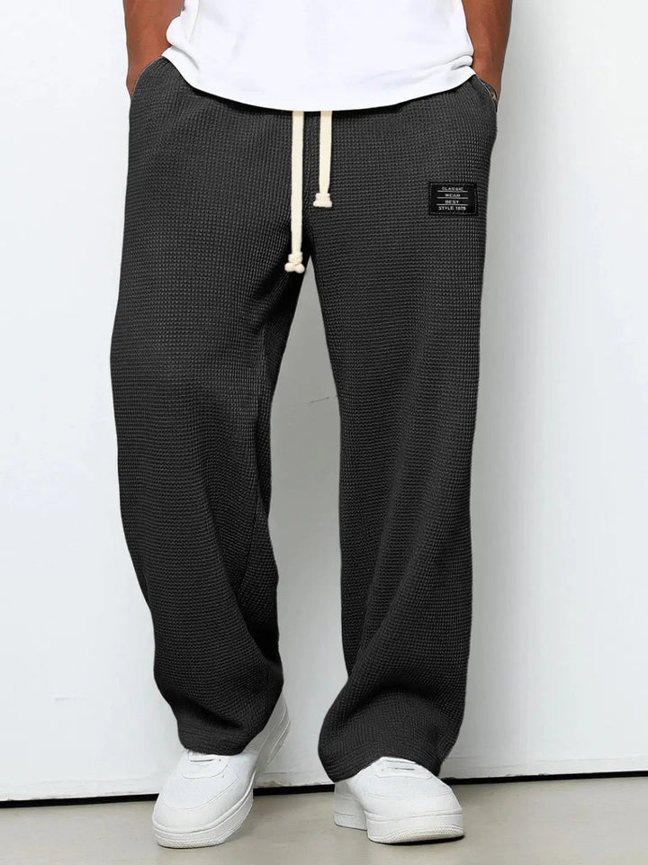 DRAWSTRING WIDE LEG TROUSERS FOR MEN