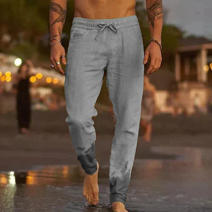 RELAXED LINEN TROUSERS FOR MEN