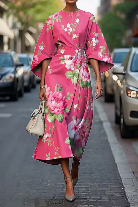 BEAUMONT NICE | ROBE MIDI FLORALE POUR FEMMES