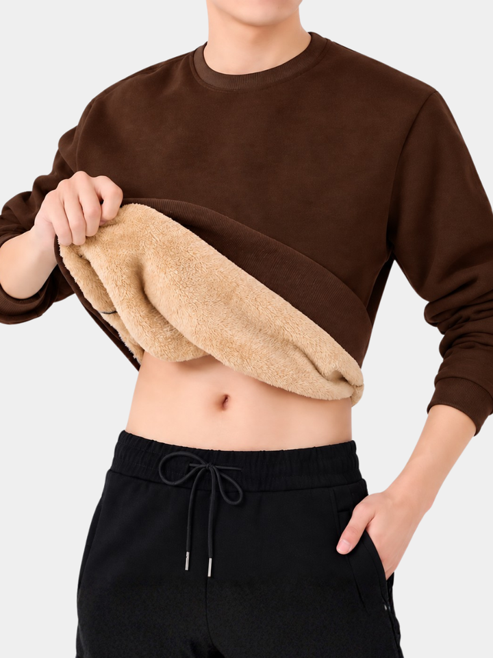 FLEECE CREW NECK SWEATSHIRT FOR MEN