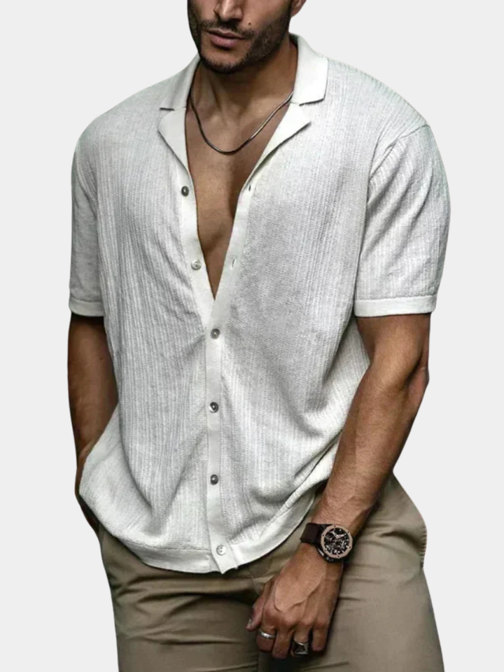 LINEN KNIT SHIRT FOR MEN