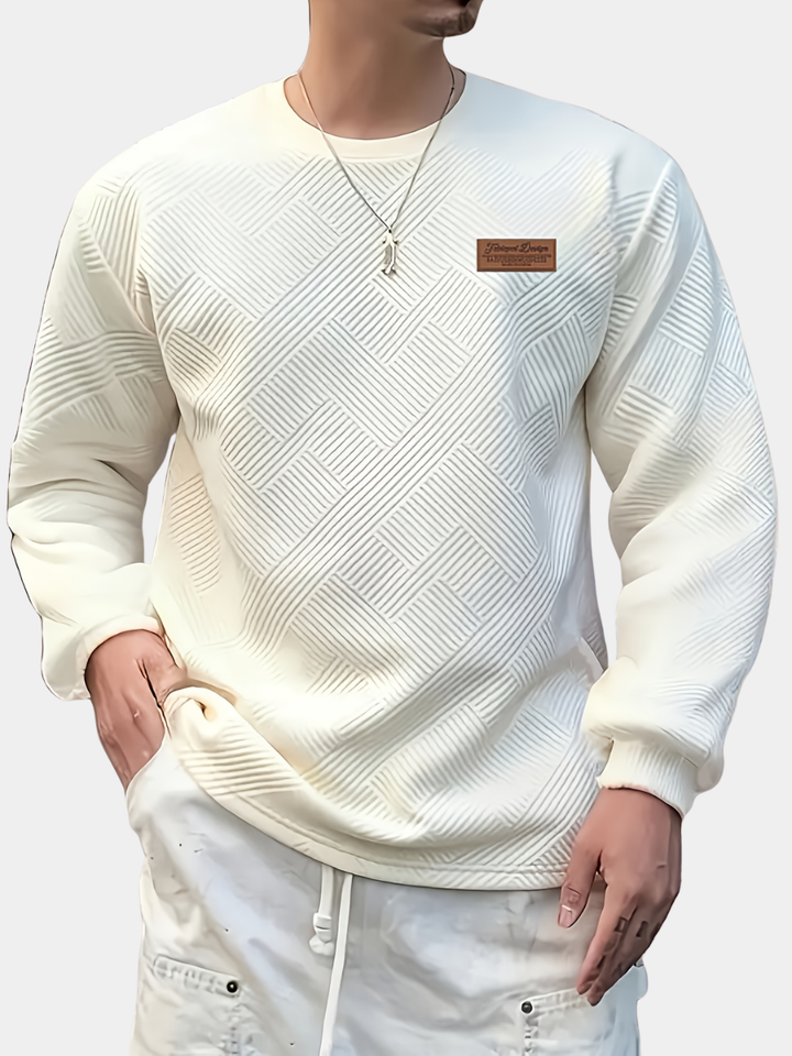 JACQUARD CREW NECK SWEATSHIRT FOR MEN