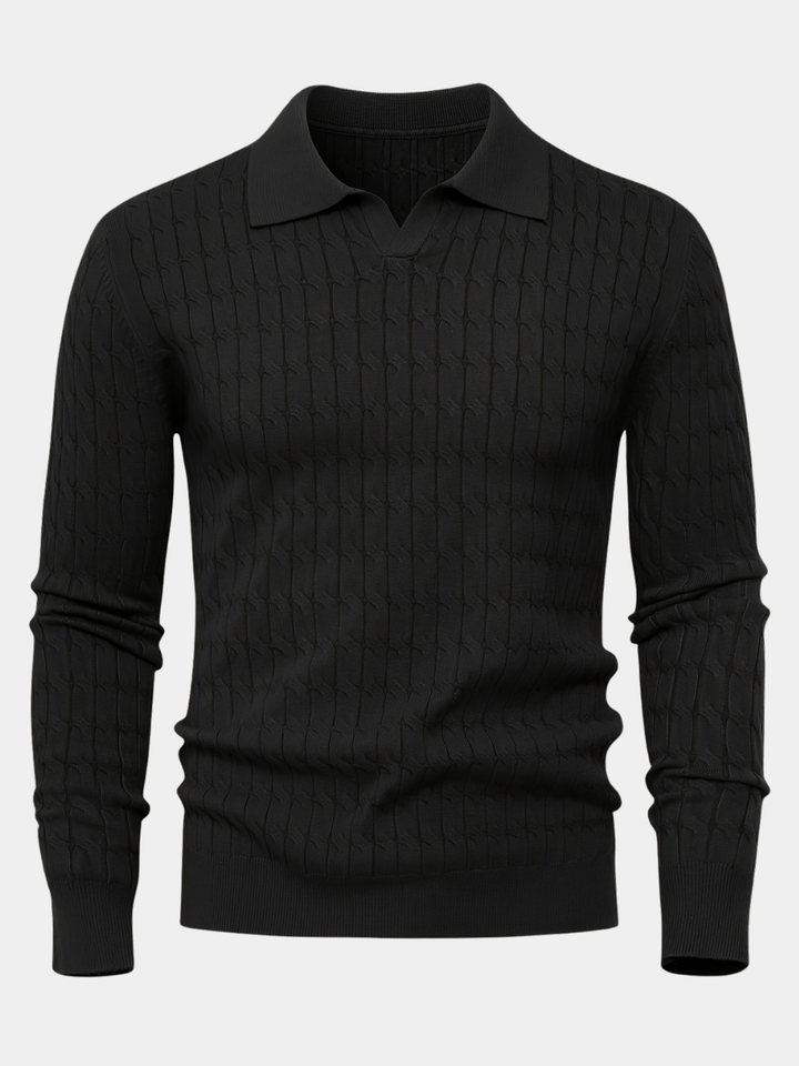 LOOSE POLO SWEATER FOR MEN