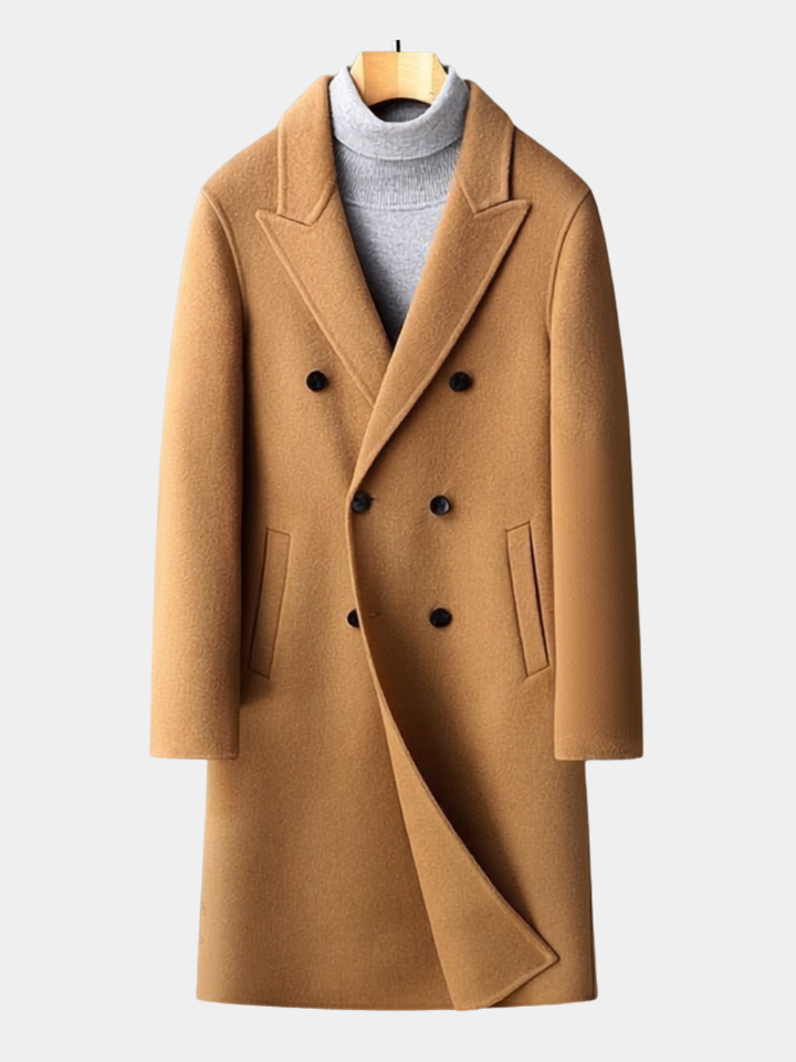 MID-LENGTH LAPEL COAT FOR MEN