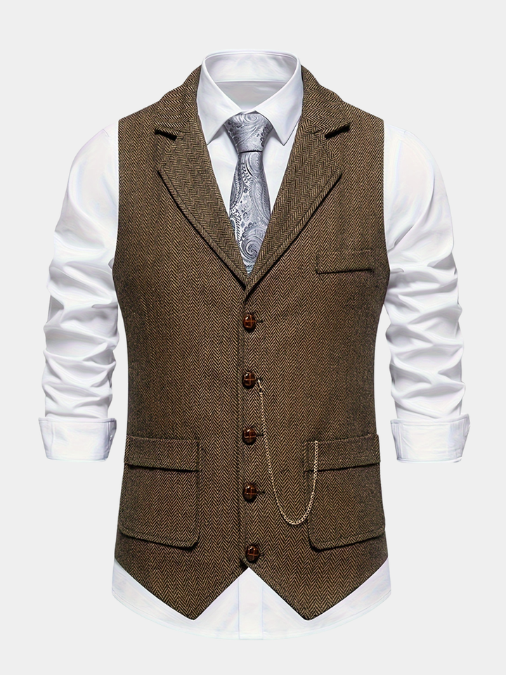 CHAIN LAPEL VEST FOR MEN