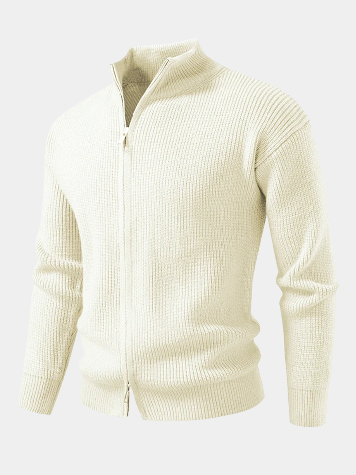 TEXTURED ZIP CARDIGAN FOR MEN