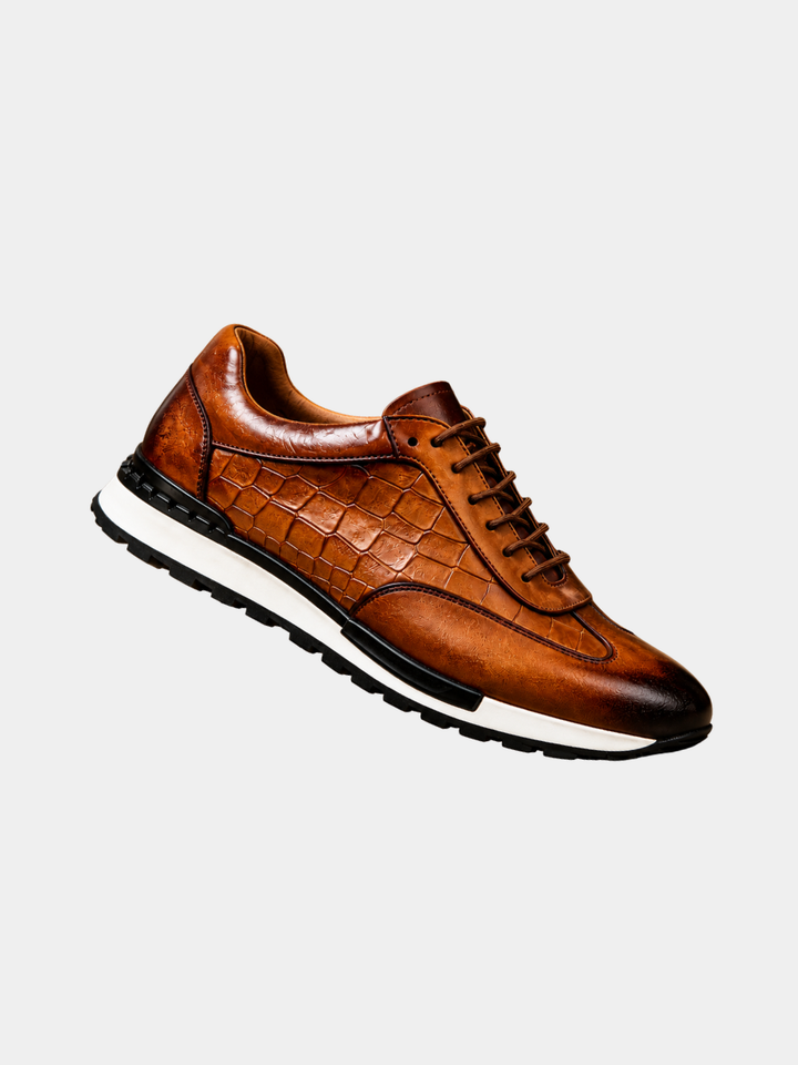 TEXTURED COWHIDE SNEAKERS FOR MEN