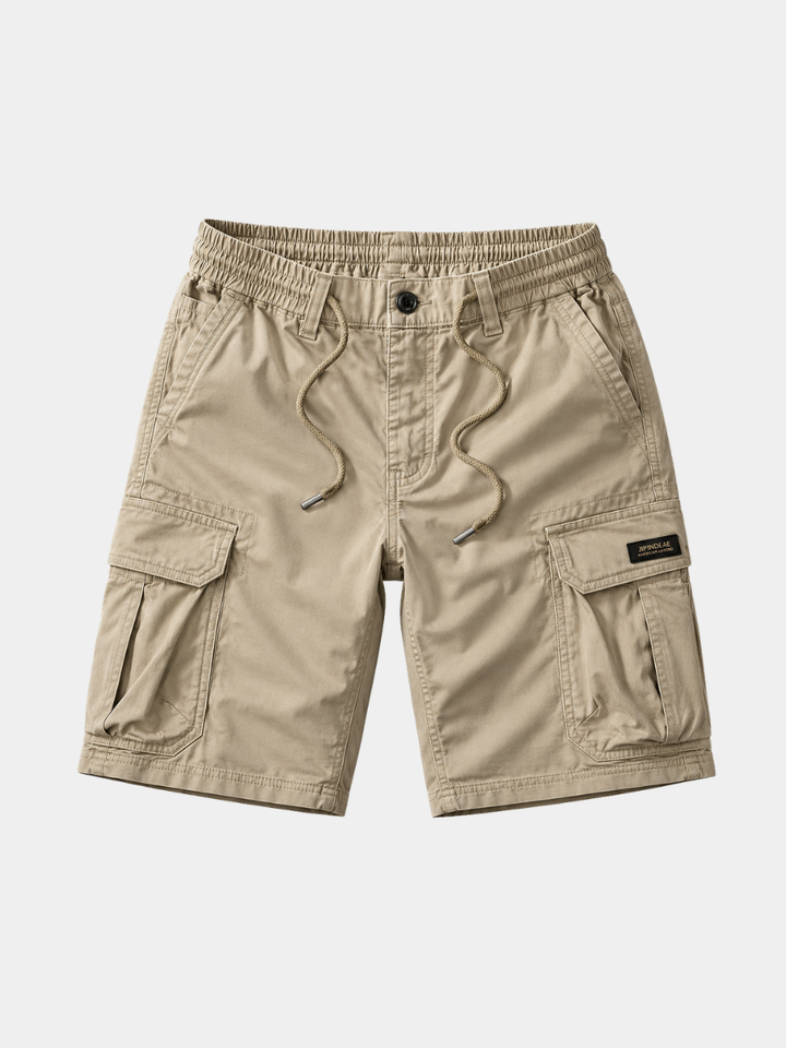 ELASTIC WAIST CARGO SHORTS FOR MEN