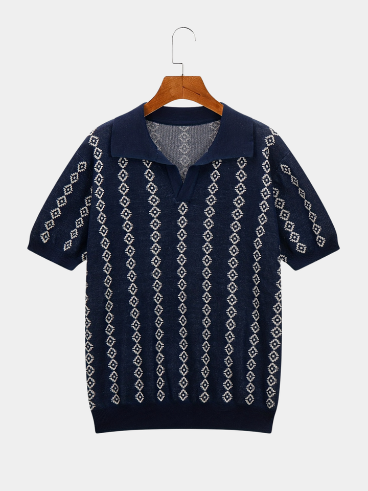 GEOMETRIC KNIT SHIRT FOR MEN