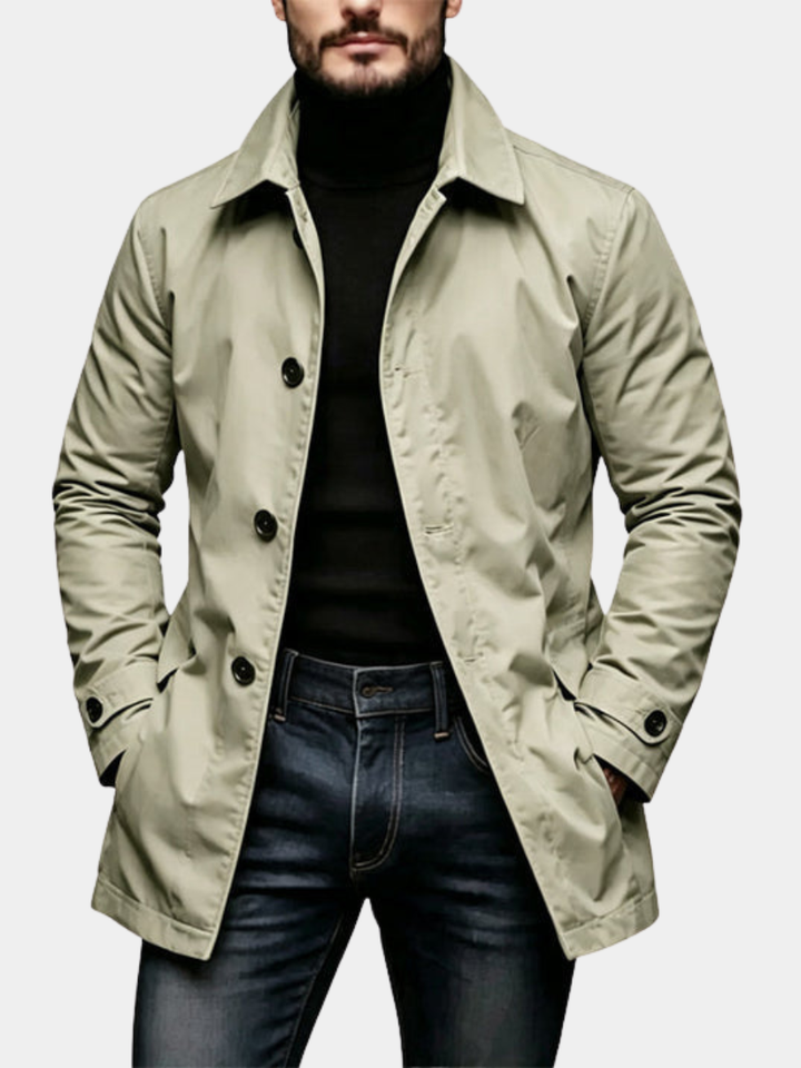 MID LENGTH BUTTON JACKET FOR MEN