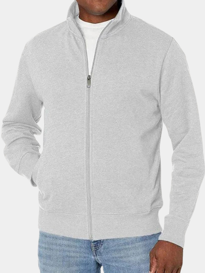 ZIP STAND COLLAR JACKET FOR MEN