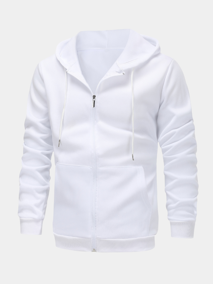 FLEECE-LINED ZIP HOODIE FOR MEN
