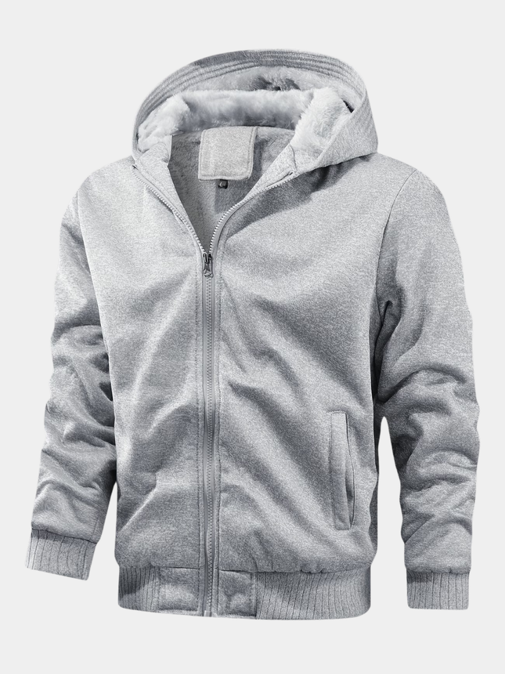 THICK LINED HOODED ZIP HOODIE FOR MEN