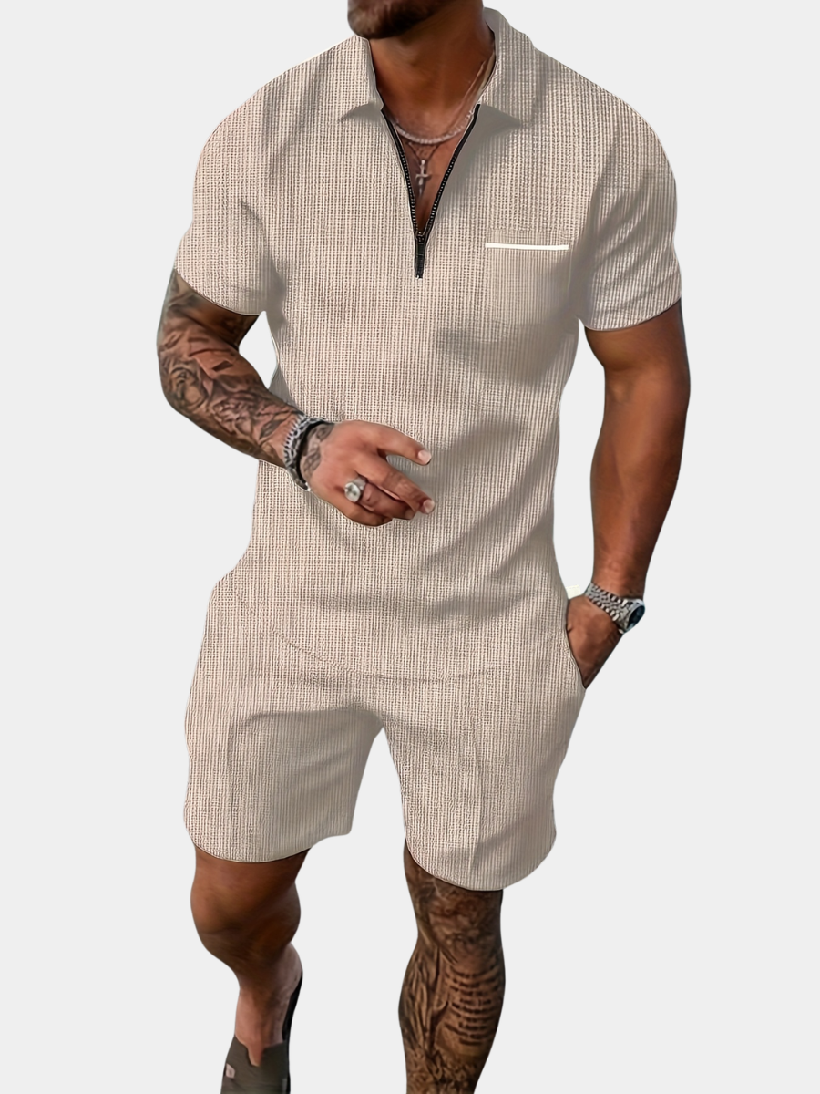 DRAWSTRING POLO SET FOR MEN