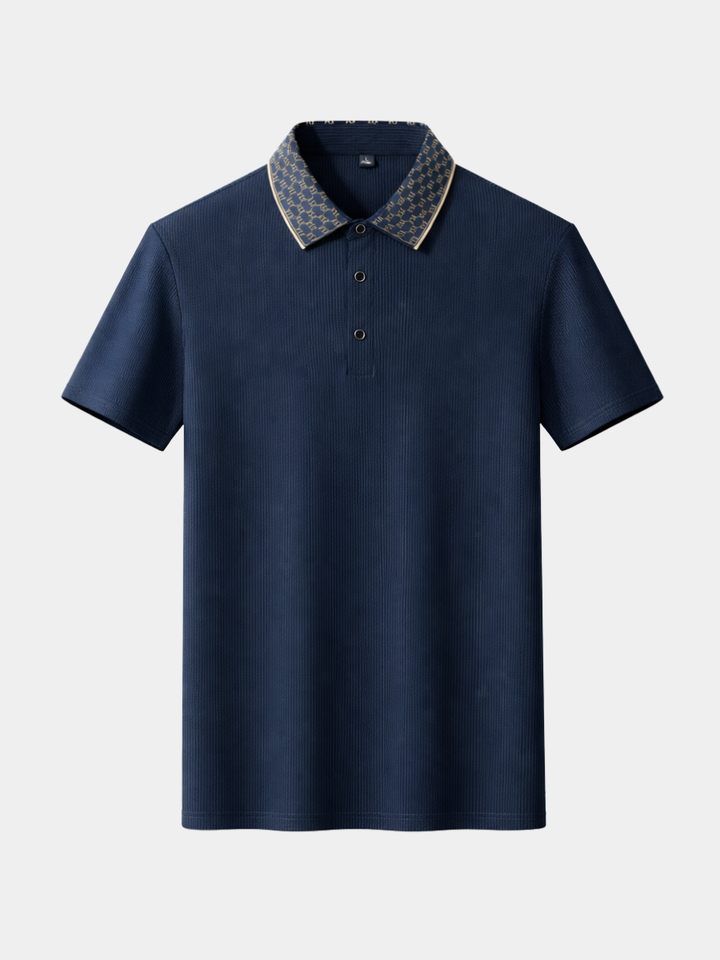 PATTERNED COLLAR POLO FOR MEN