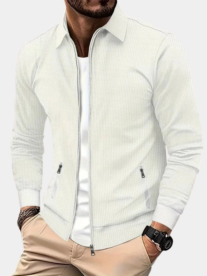 STAND COLLAR ZIP CARDIGAN FOR MEN