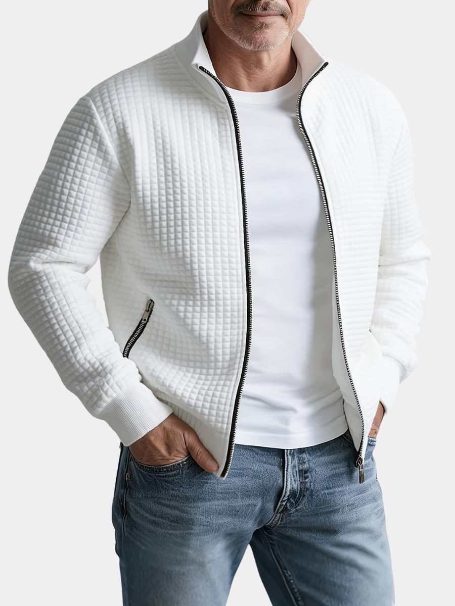 WAFFLE KNIT JACKET FOR MEN