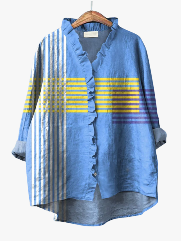 BEAUMONT NICE | BLOUSE RAYURES ARTISTIQUES POUR FEMMES