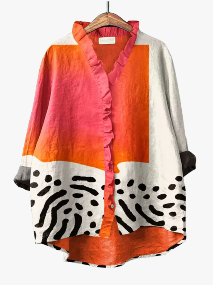 BEAUMONT NICE | BLOUSE IMPRIMÉ ARTISTIQUE POUR FEMMES