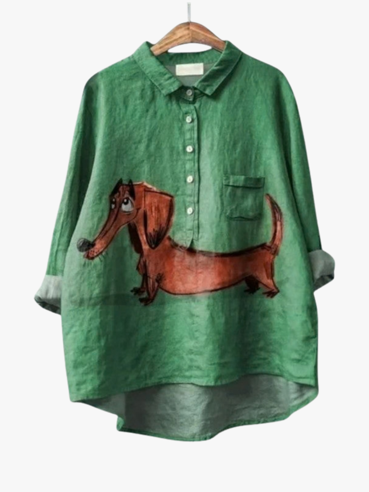 BEAUMONT NICE | BLOUSE CHIEN ARTISTIQUE POUR FEMMES