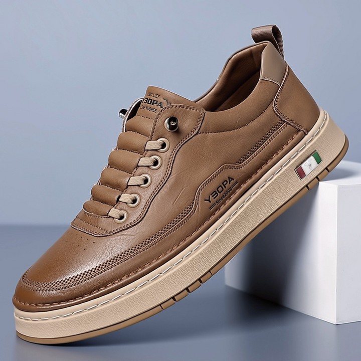 LEATHER CUSHIONED SNEAKERS FOR MEN