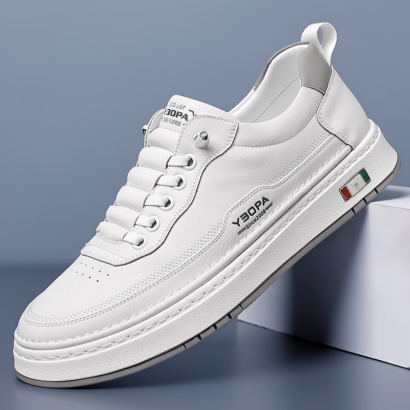 LEATHER CUSHIONED SNEAKERS FOR MEN