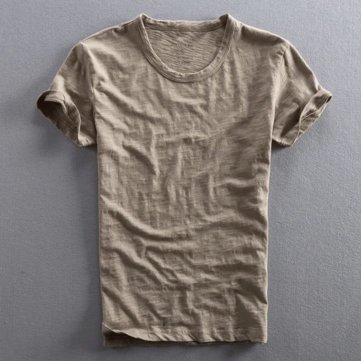 TEXTURED COTTON T-SHIRT FOR MEN