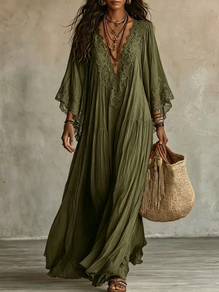BEAUMONT NICE | ROBE MAXI AVEC DENTELLE POUR FEMMES