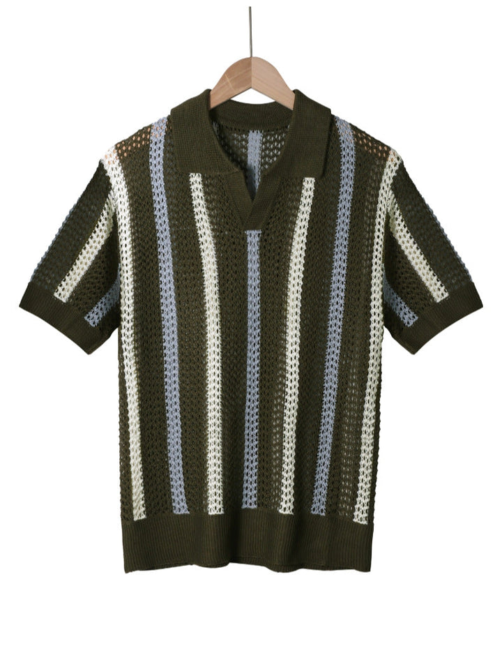 COLLARED KNIT POLO FOR MEN