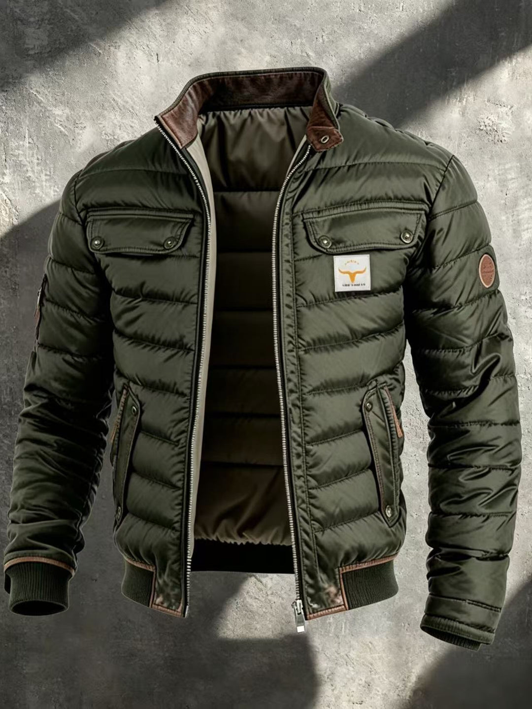 VINTAGE STAND COLLAR JACKET FOR MEN