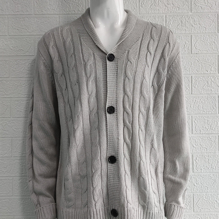 TEXTURED KNIT CARDIGAN FOR MEN