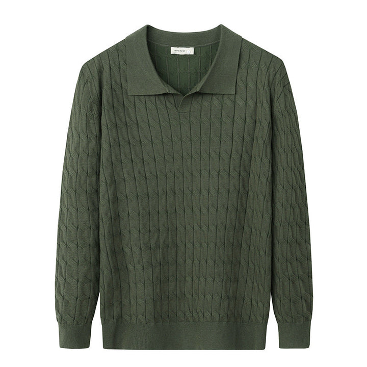 LOOSE POLO SWEATER FOR MEN