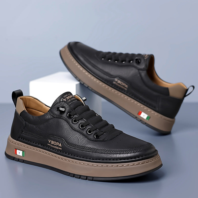 LEATHER CUSHIONED SNEAKERS FOR MEN