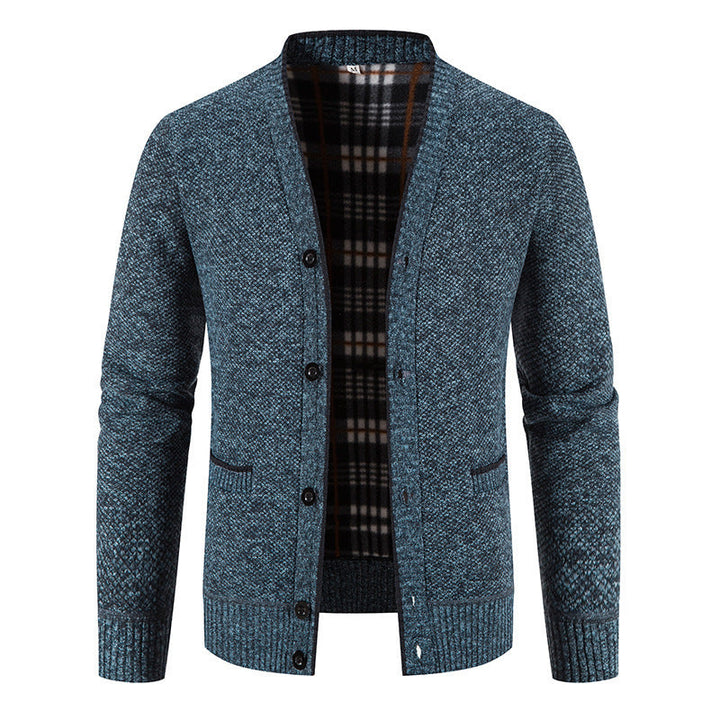 SOLID KNIT CARDIGAN FOR MEN