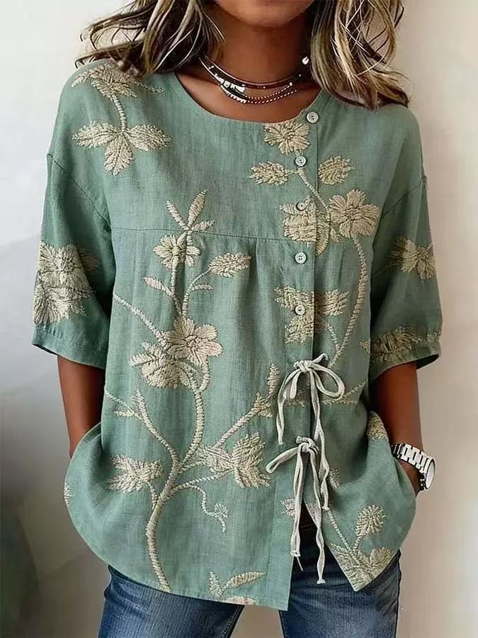 BEAUMONT NICE | TOP BRODÉ CLASSIQUE POUR FEMME