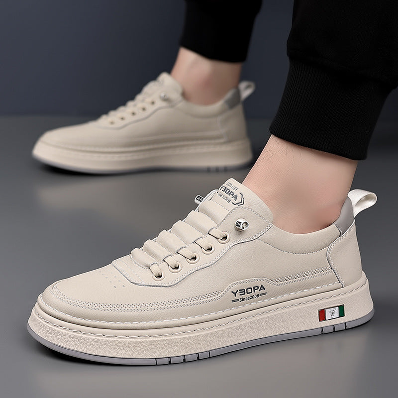 LEATHER CUSHIONED SNEAKERS FOR MEN
