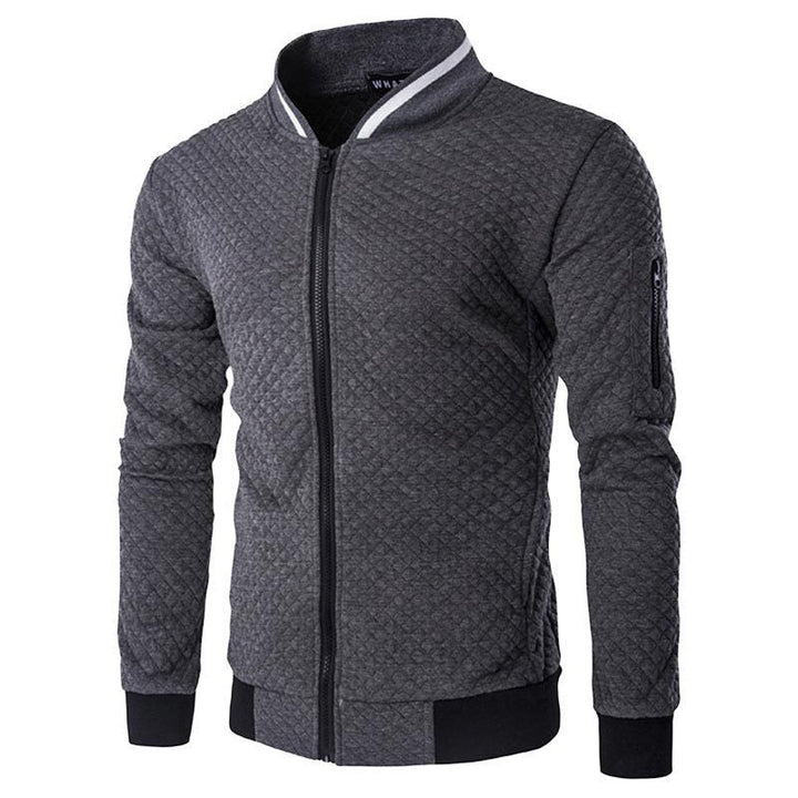 CHECKERED ZIPPER JACKET FOR MEN