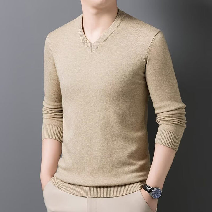 V-NECK KNIT SWEATER FOR MEN