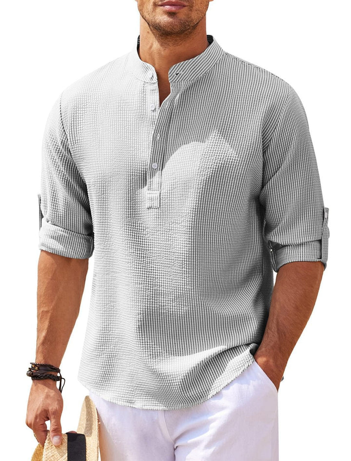 TEXTURED COTTON SHIRT FOR MEN