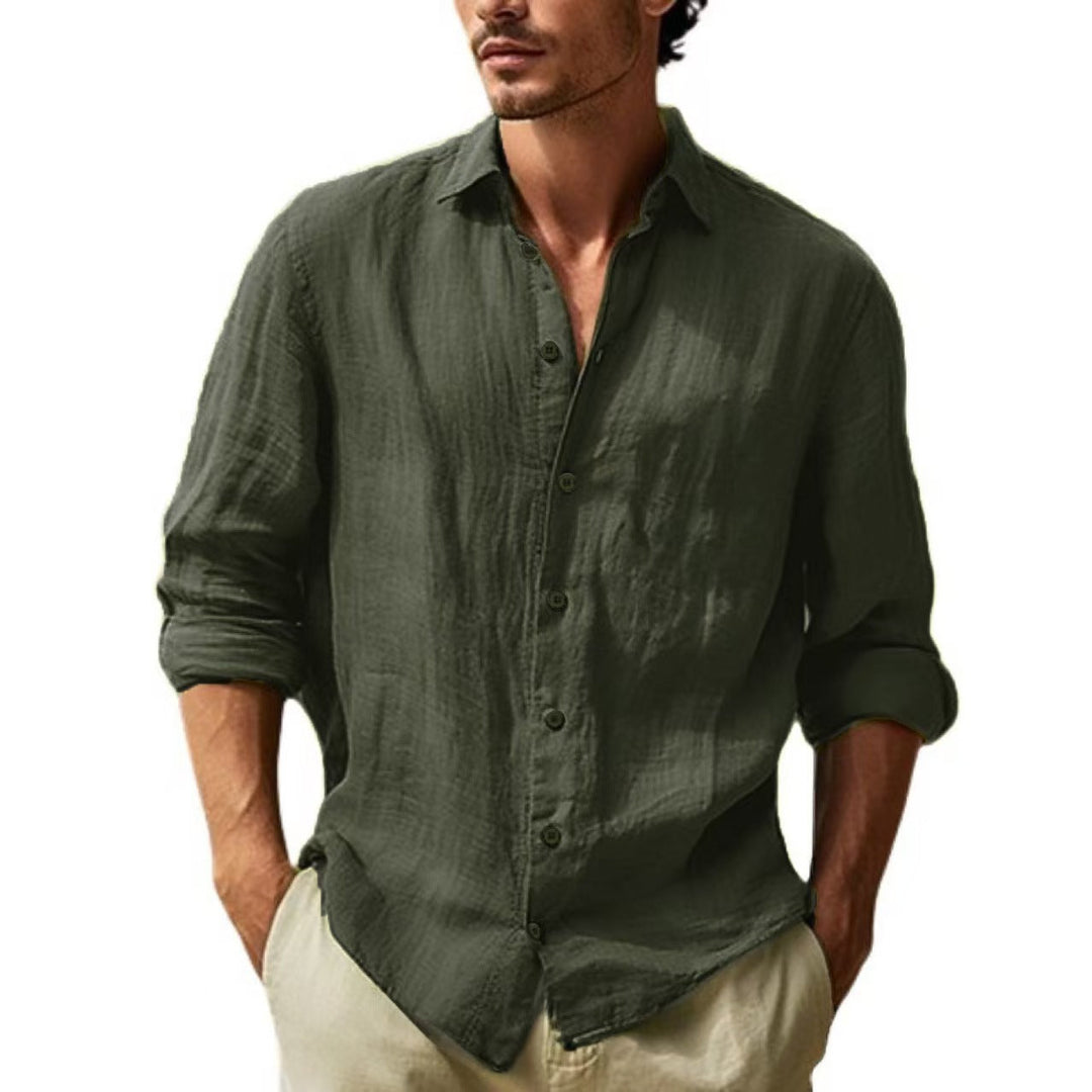BUTTON LAPEL SHIRT FOR MEN
