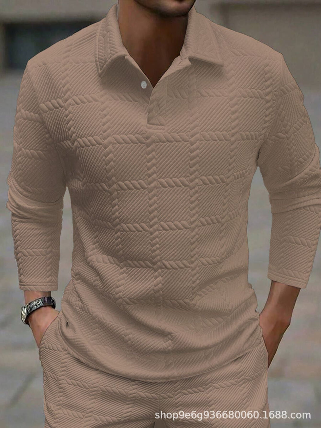 JACQUARD POLO SHIRT FOR MEN