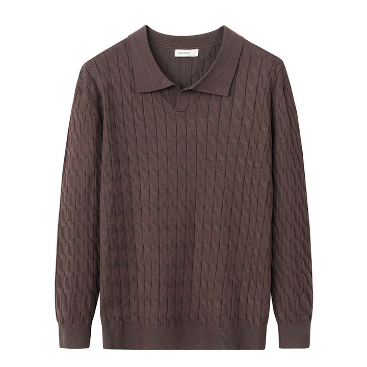 LOOSE POLO SWEATER FOR MEN