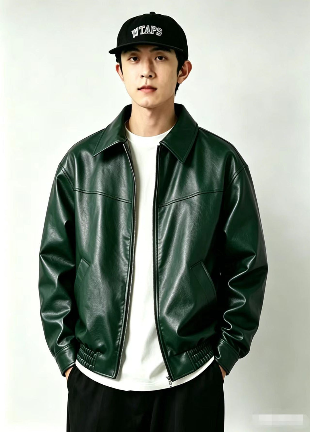 LEATHER EFFECT JACKET FOR MEN