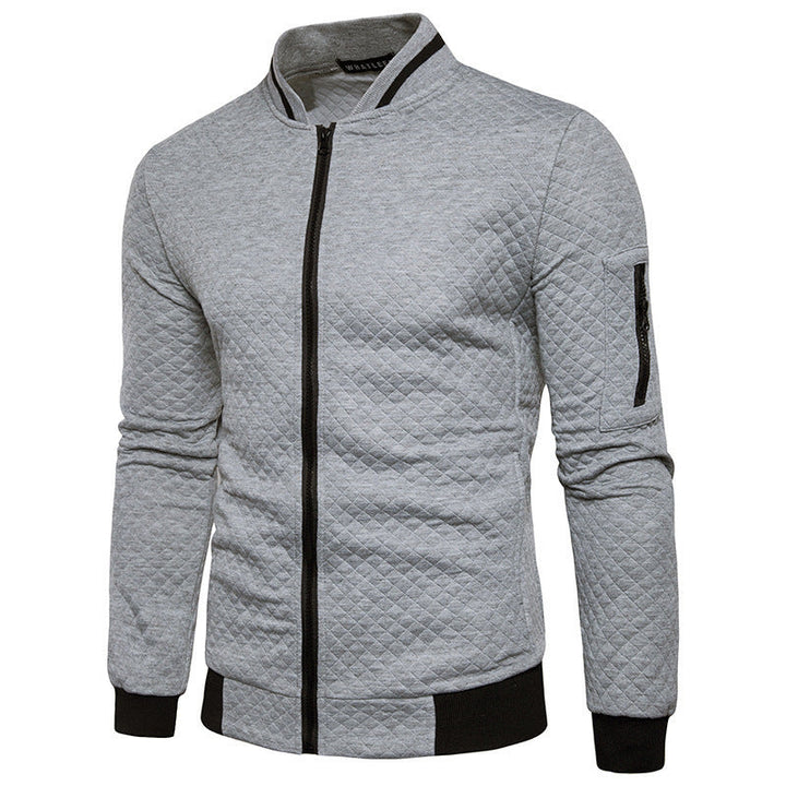 CHECKERED ZIPPER JACKET FOR MEN