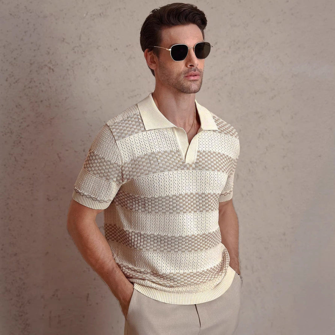 TEXTURED STRIPED SHIRT FOR MEN