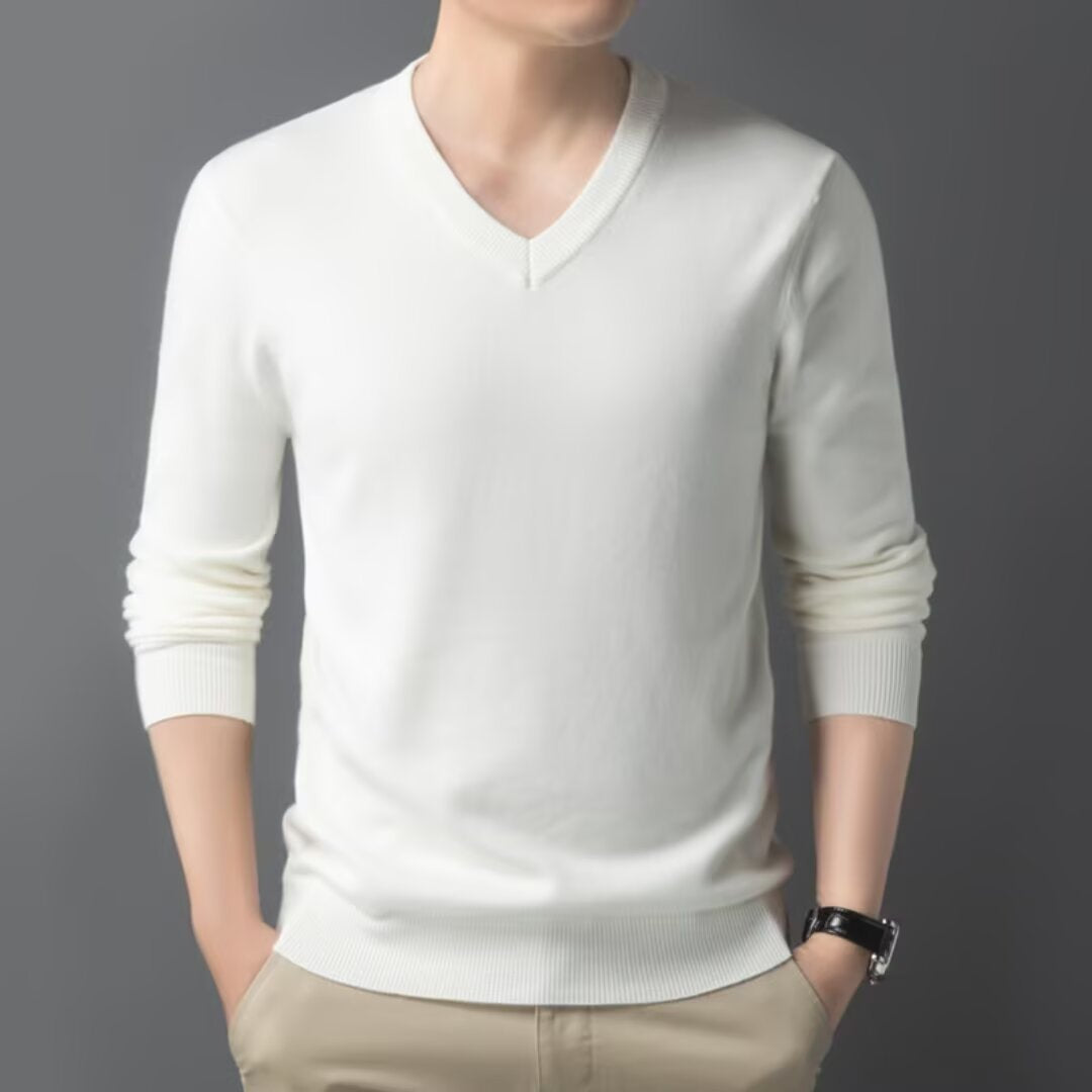 V-NECK KNIT SWEATER FOR MEN