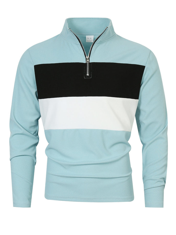 COLOR BLOCK ZIP SHIRT FOR MEN