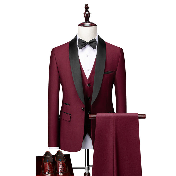 SLIM FIT THREE-PIECE SUIT FOR MEN